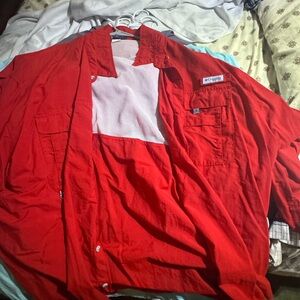 Columbia Men's Vibrant Red Shirt Jacket